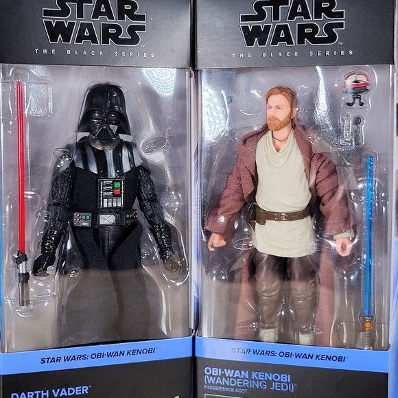 Darth Vader & Wandering Jedi Obi-Wan Kenobi Star Wars The Black Series Hasbro - Picture 9 of 11